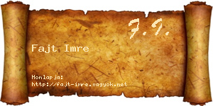 Fajt Imre névjegykártya